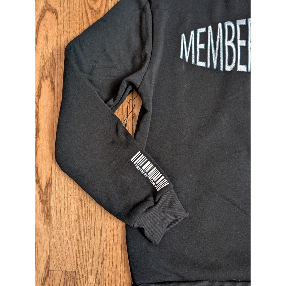 Members Only Hoodie Pullover Graphic Teddy Bear Hands Black Men's Large, NWT - Picture 12 of 15